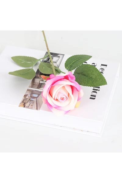 Choice 1pc pink 1/3/5Pcs Artificial Flowers Bouquet Flannel Fake Rose Flower Wedding Birthdays Home Table C