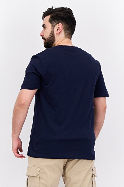 Ben Sherman Men Crew Neck Short Sleeves Brand Logo T-Shirt, Dark Navy
