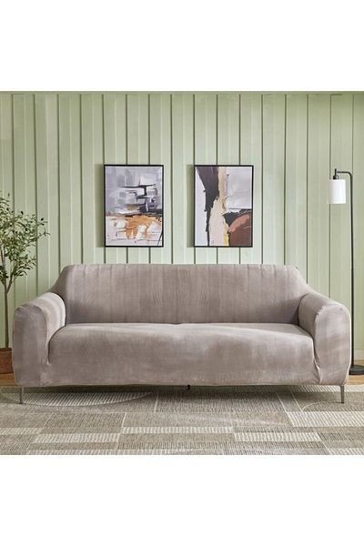 Home Box Veloura Velveteen 3-Seater Sofa Cover 180-225 cm
