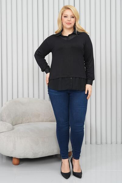Siyezen Plus Size Shirt Look Stylish Blouse