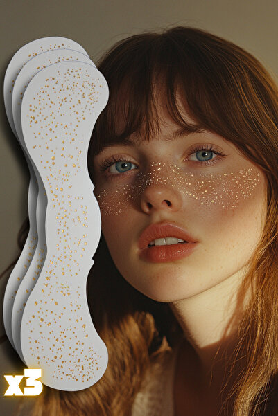 shop Golden Freckles Geçici Altın Çil Makyaj Bandı 3 Adet Glitter Parıltılı Simli Bant Glimmer Türkiye