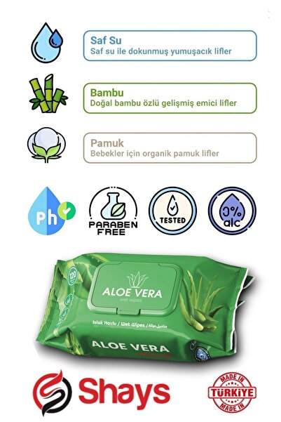 momendol Aloevera Islak Havlu 120'Li 12 Paket - 1440 Yaprak