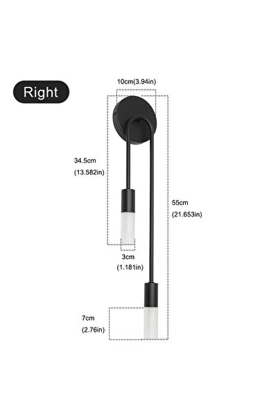 Choice مصباح حائط فاخر بإضاءة LED ذهبية سوداء اللون لغرفة المعيشة بتصميم إسكن...