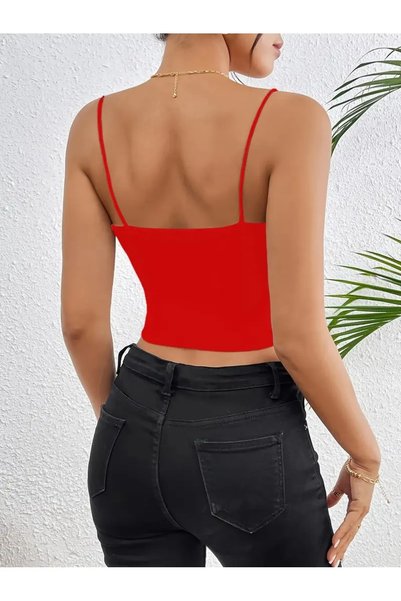 npLStore Women's Strappy Cotton Crop Bustier