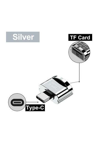 Choice silvery USB 3.0 Type C Card Reader for iPhone IOS13 TF Memory Card Adapter Cardreader for Samsung Xi