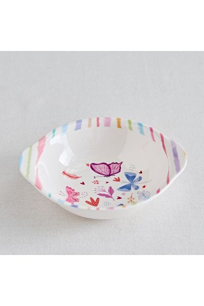 Home Box Ivy Meadows Trinity Melamine Flutter Soup Bowl 340 ml
