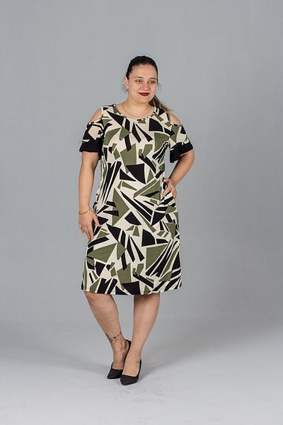 Truva XXL Plus Size Shoulder Detail Dress