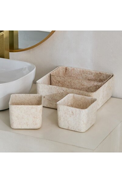 Home Box مجموعة سلة تخزين من اللباد مكونة من 4 قطع من أهانا