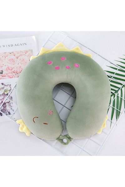 Choice Dinosaur Adult Children Travel Pillow Soft Short Plush Cartoon U-shaped Pillow Portable Outdoor Nap