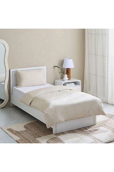 Home Box Purely-percale 2-Piece 300TC Percale Single Duvet Quilt Cover Set 135x200 cm