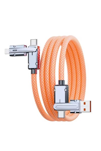 Alstrap Usb ve Type-C Girişli Type-C ve Lighting Çıkışlı Kalın Dayanıklı 120 ...