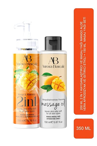 AuroraBoreale Kayganlaştırıcı ve Masaj yağı Mango Aloe vera ısıtıcı etkili Ma...