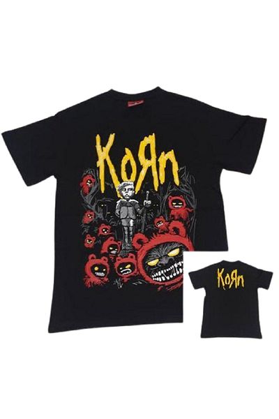 Metal Giyim Korn Men's Black T-Shirt