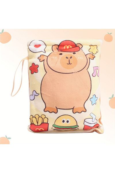 Choice 20cm Style D Kawaii Capybara Snack Bag Plush Toys The Soft And Cute Capybara Plush Bag Holds Four Ca