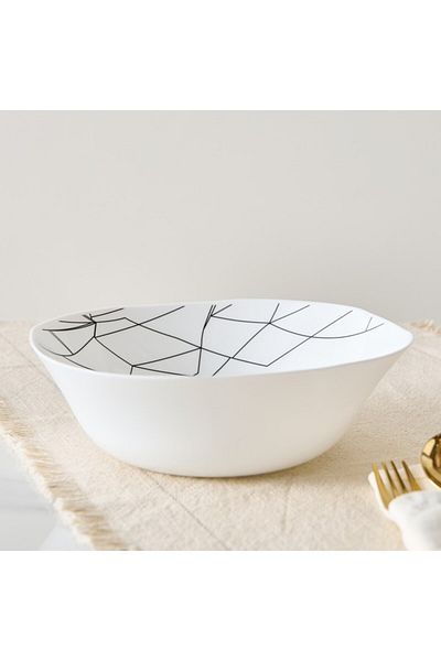 Home Box Crackle Opalware Serving Bowl 24 cm
