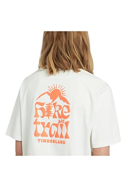 Timberland Γυναικείο μπλουζάκι Hike Life Graphic με κοντομάνικο Vintage λευκό