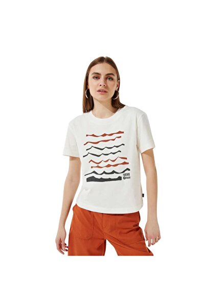 Vans Tricou Textured Waves Ss Boxy Tee Crem