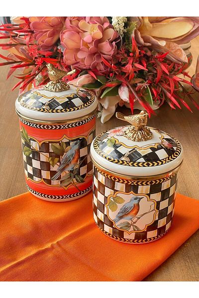 ROSSEV Miss Betty Paradise Enamel Jar-15 Cm