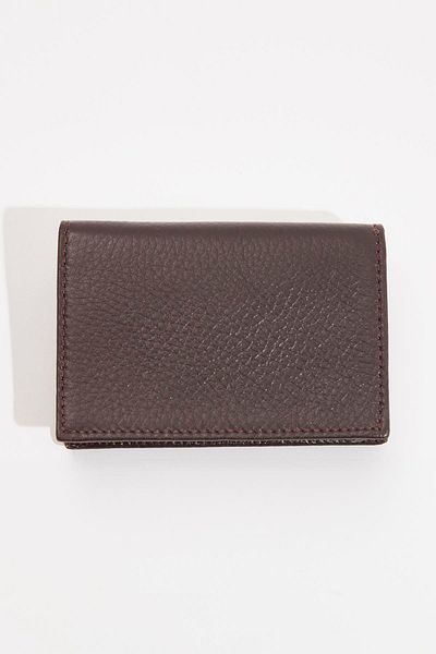 Tudors Кафяв мъжки портфейл от естествена кожа