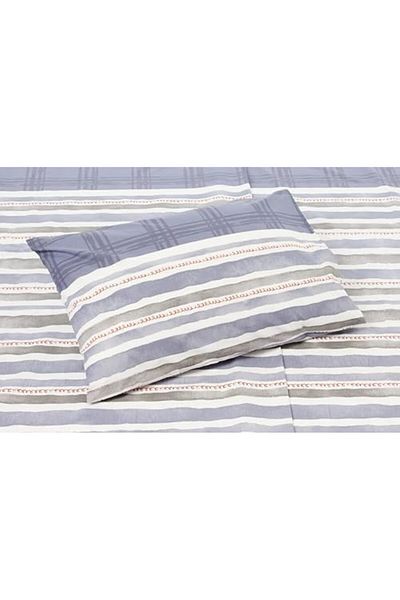 STOREMAX Navy Blue 100% Cotton Sidra Ranforce Set Single