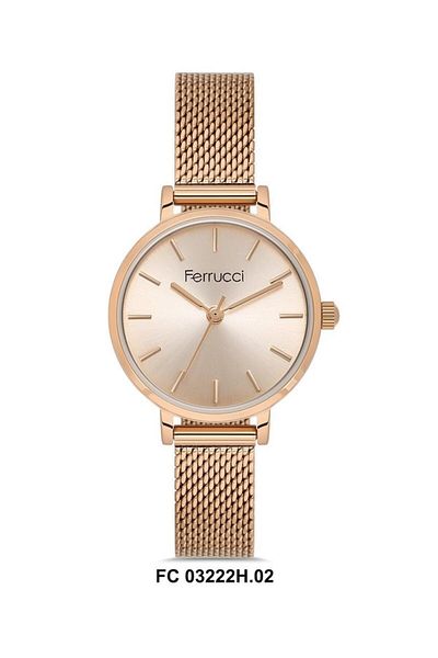 Ferrucci Ferrucc Bronze Straw Steel Women's Wristwatch