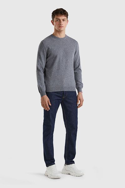 United Colors of Benetton Πουλόβερ με λαιμόκοψη Merino