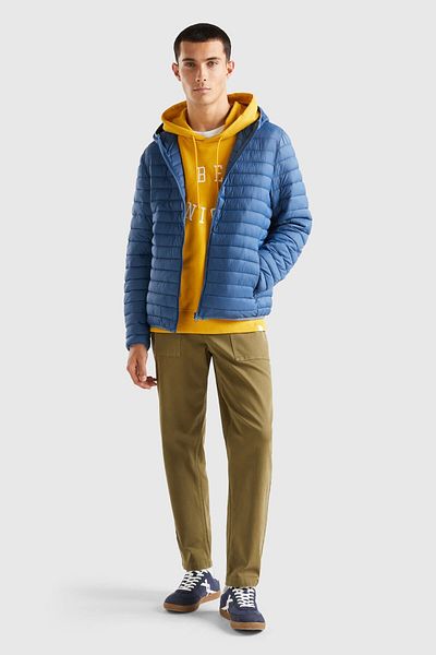 United Colors of Benetton Мъжко синьо палто (код на модела: 124A2Ba2Un02O)