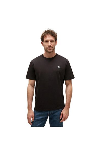 Timberland Ανδρικό μπλουζάκι με κοντό μανίκι υφαντό μπλουζάκι μαύρο