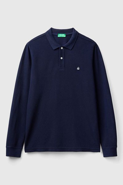 United Colors of Benetton Ανδρικό μπλουζάκι με γιακά πόλο Navy Blue (Κωδικός μοντέλου: 124A3089J3204)