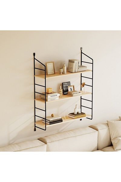 Home Box Urban 3-Tier Metal Shelf 60x17x70 cm