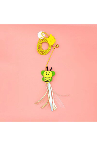 Choice ألعاب قطط نحلة خضراء على شكل عصا مضحكة على شكل قطة صغيرة حبل مرن على ش...