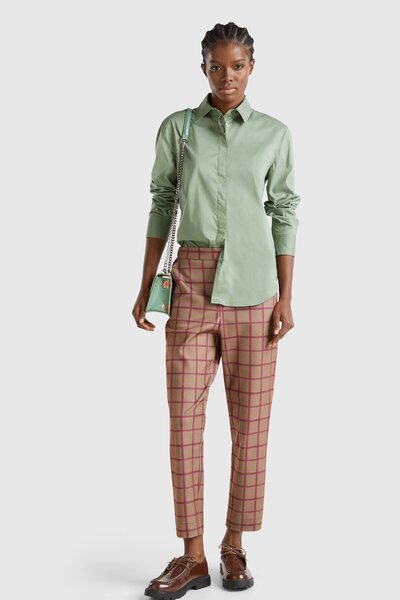 United Colors of Benetton Women / Girls Brown Trousers (Model Code: 4Gevdf01U)