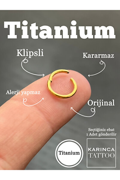 Karınca Piercing Tam Halka Titanyum Piercing Tragus Helix Rook Daith Snug Kaş Smiley Dudak Septum Nostril Burun Göbek