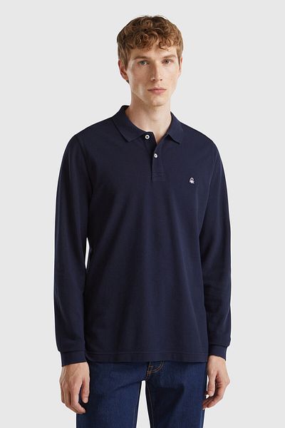United Colors of Benetton Ανδρικό μπλουζάκι με γιακά πόλο Navy Blue (Κωδικός μοντέλου: 124A3089J3204)