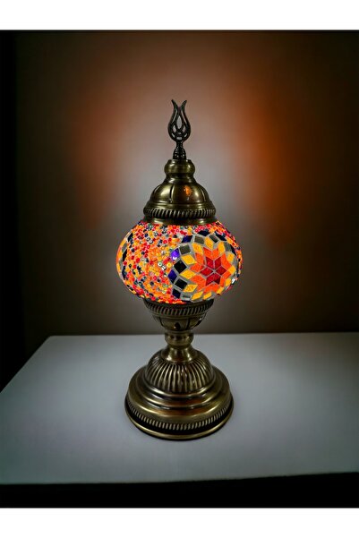 YILDIZ Masaüstü Otantik Osmanlı Mozaik Lamba - Gökkuşağı