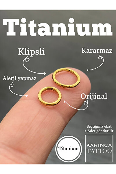 Karınca Piercing Tam Halka Titanyum Piercing Tragus Helix Rook Daith Snug Kaş Smiley Dudak Septum Nostril Burun Göbek