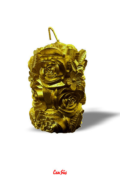 Cansüs Gül Desenli Mum