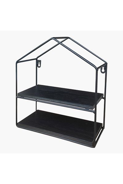 Home Box Urban Pentagon 2-Tier Metal Shelf 26x11x28.5 cm