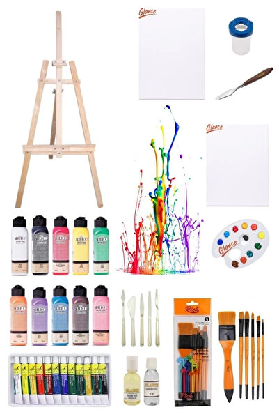 arttone Artdeco 140 ml Akrilik Boya ve Fanart 12x12 ml Yağlı Boya Seti ve 50x...