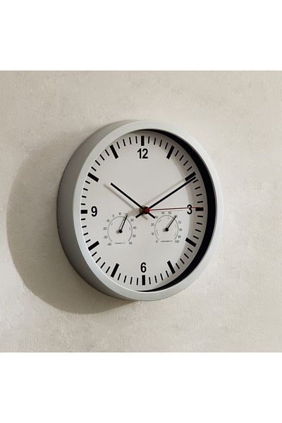 Home Box Mido Wall Clock with Hygrometer and Thermometer 25 cm