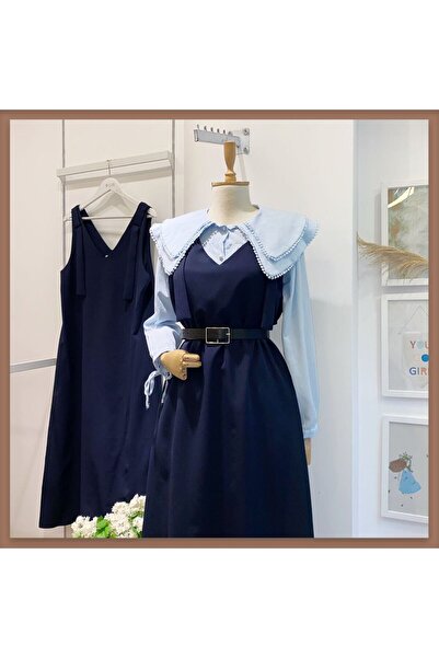 Faya Boutique LACİVERT ASKI DETAYLI SALAŞ JİLE