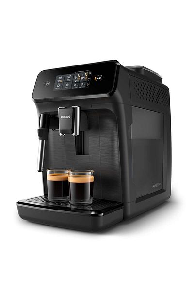 Philips Espressor automat Philips EP2224/10, 2 Bauturi , Rasnita Ceramica, Sistem Spumare a Laptelui, Negru