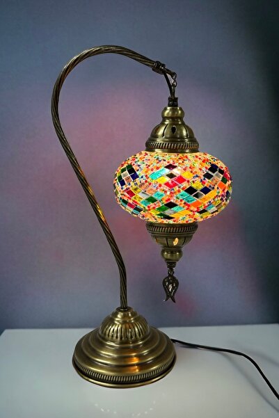 YILDIZ Masaüstü Dekoratif Olta El Yapımı Mozaik Lamba - Multicolor