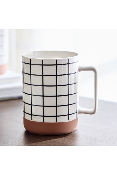 Home Box Trendy Check Mug with Base 400 ml