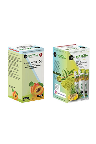 Bilge İlaç Ananas ve Kayısı Aromalı Detox Matcha Çayı (1'er Kutu Toplam 2 Kut...