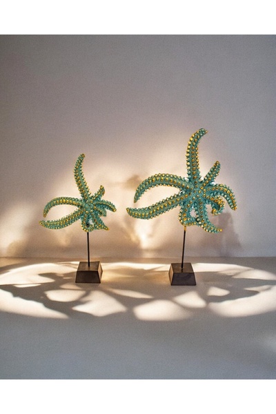 GİTTİGİTTİ 2'li Deniz Yıldızı Dekoratif Obje C 4078 Yeşil