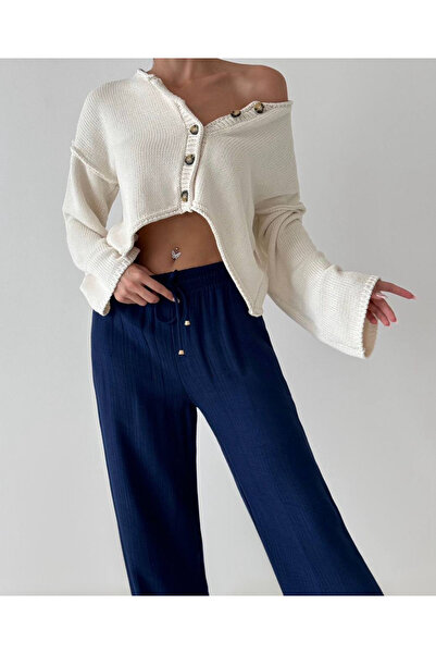 LASEL Ovally Collared Sausage Cardigan