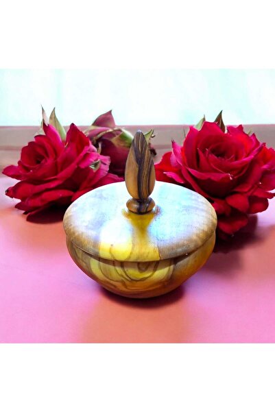 FEYZADE Zeytin  Ağacından Kahve Yanı Çikolata Koyma Kutusu (EL YAPIMI)