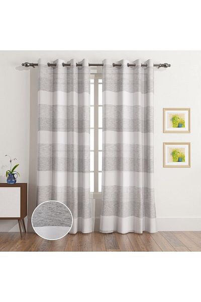 Home Box Aara Baron 2-Piece Extra Long Sheer Curtain Set 140x300 cm