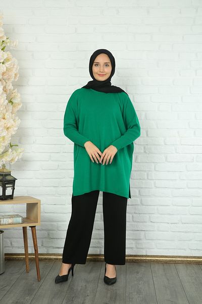 NİSUM MODA Knitting Tunic with Side Slip